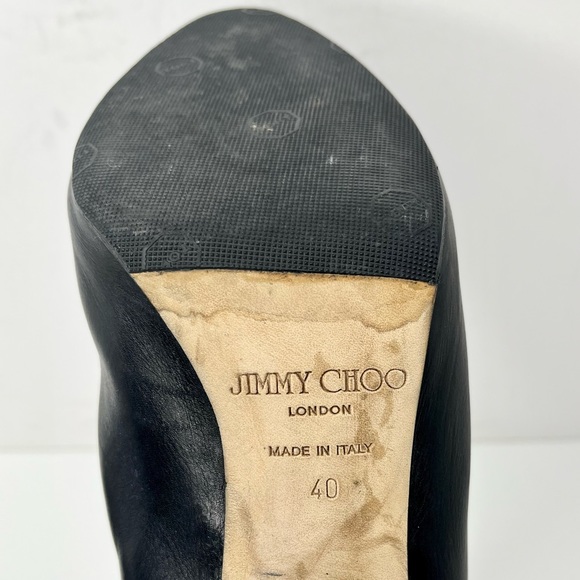 Jimmy Choo 110mm Leather Ankle Booties - Picture 9 of 10